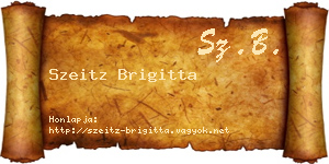 Szeitz Brigitta névjegykártya